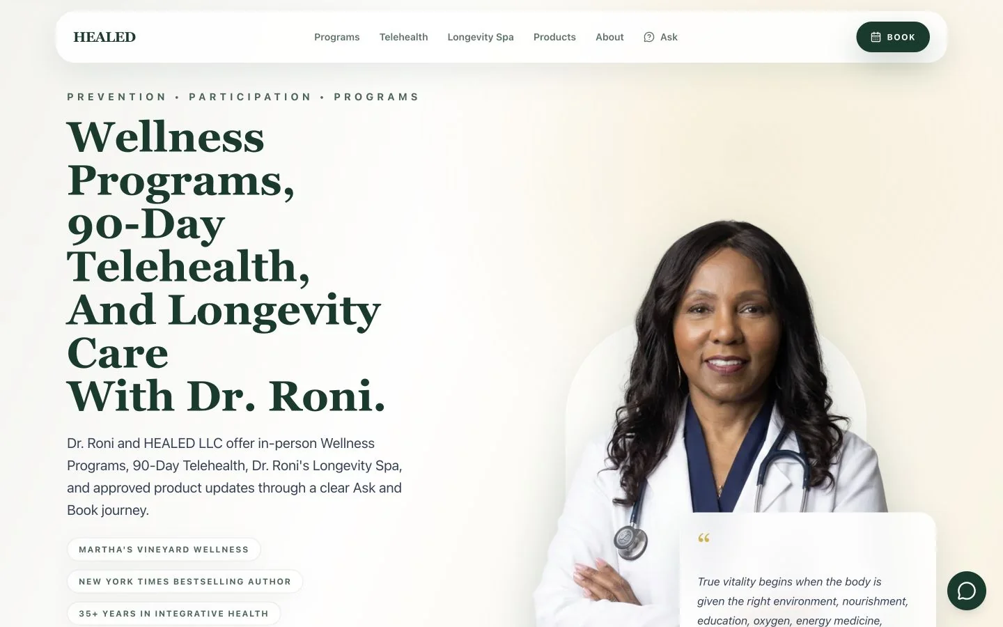 Dr. Roni / HEALED hero preview