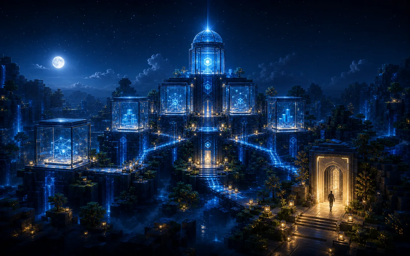 A sapphire authority observatory connected to service architecture and a booking gateway