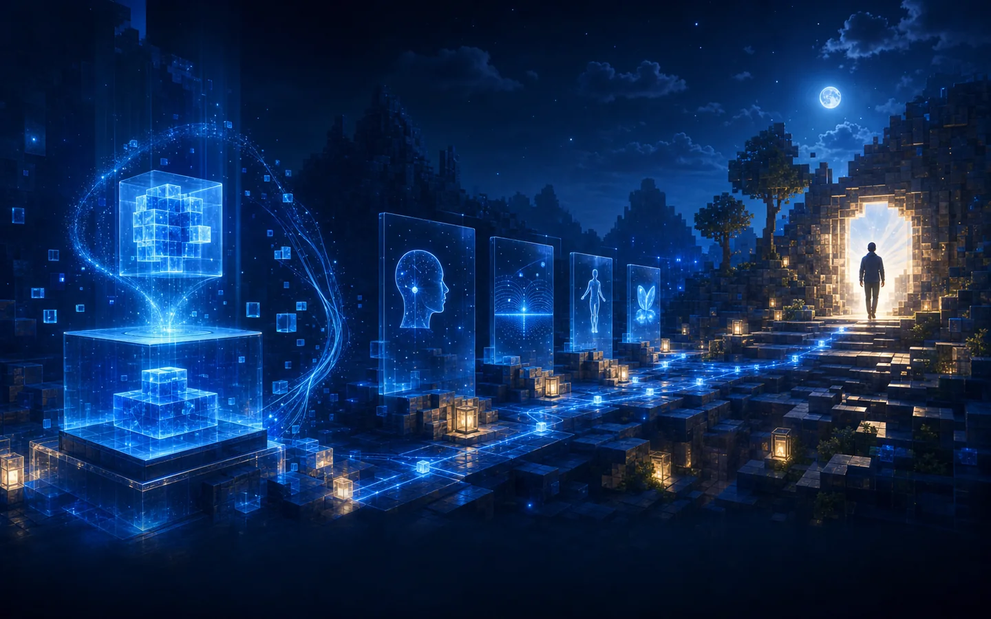 A sapphire system pathway moving from product story through education toward confident action